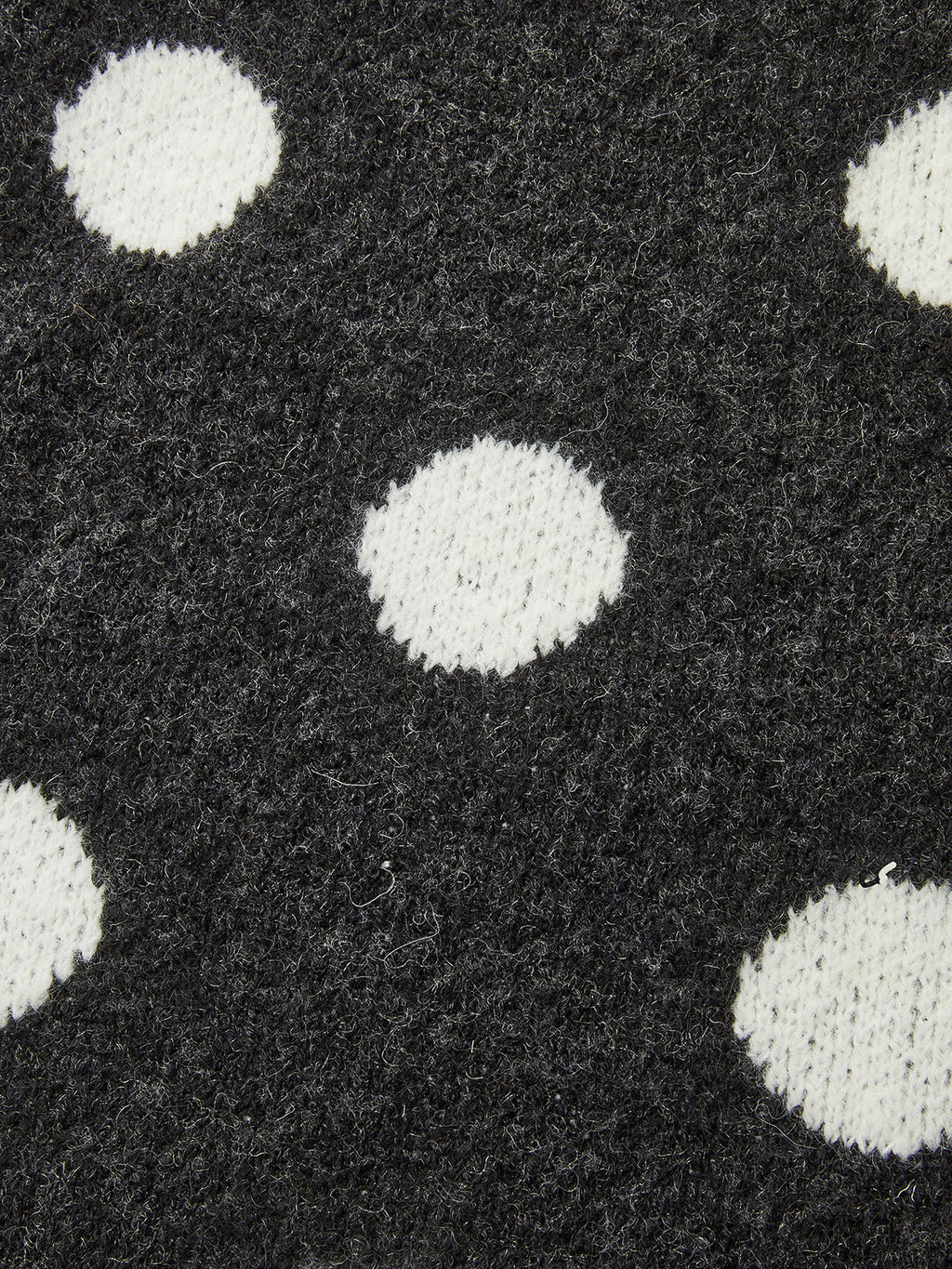 Keulenärmel-Pullover aus Wolle-Mix mit Tupfenmuster
