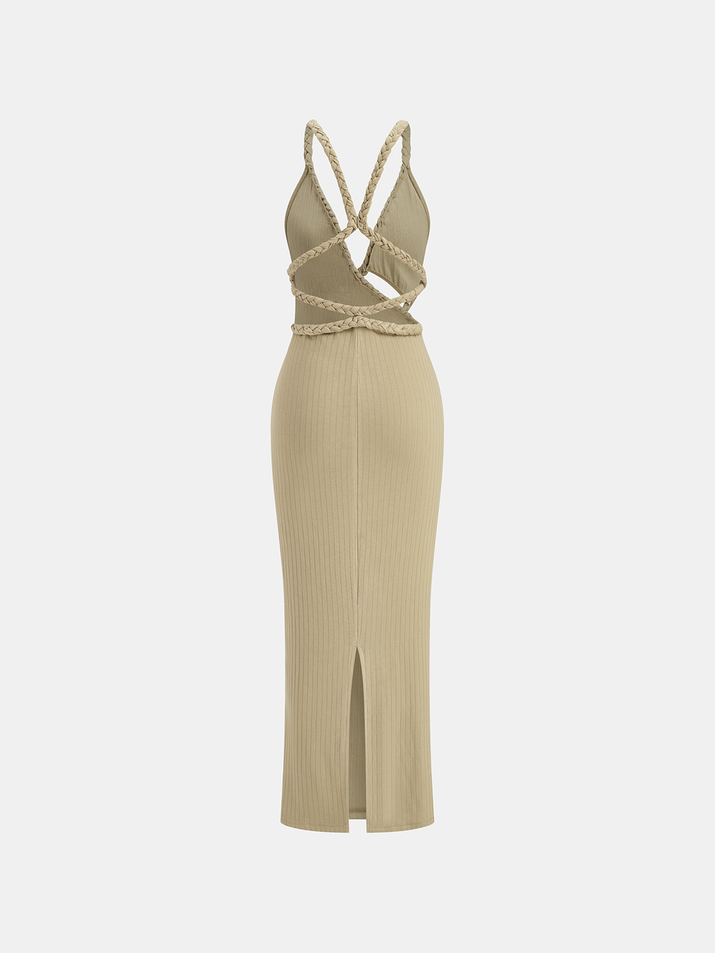Geflochtenes asymmetrisches Bodycon-Kleid
