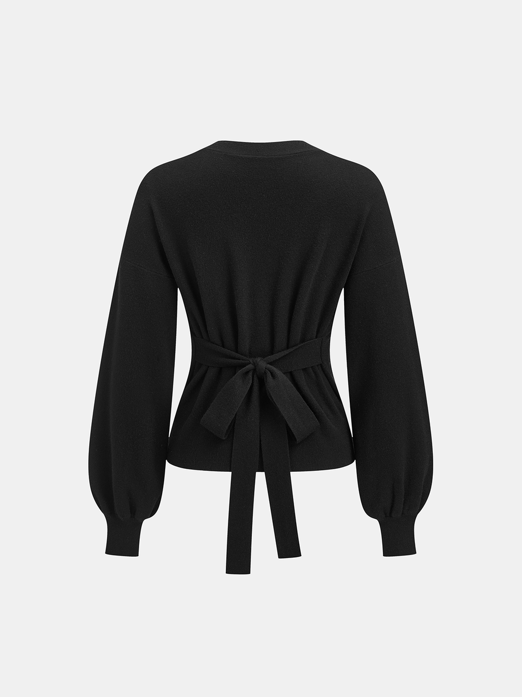 Cardigan mit Knopfverschluss und Bindebändern im Rücken