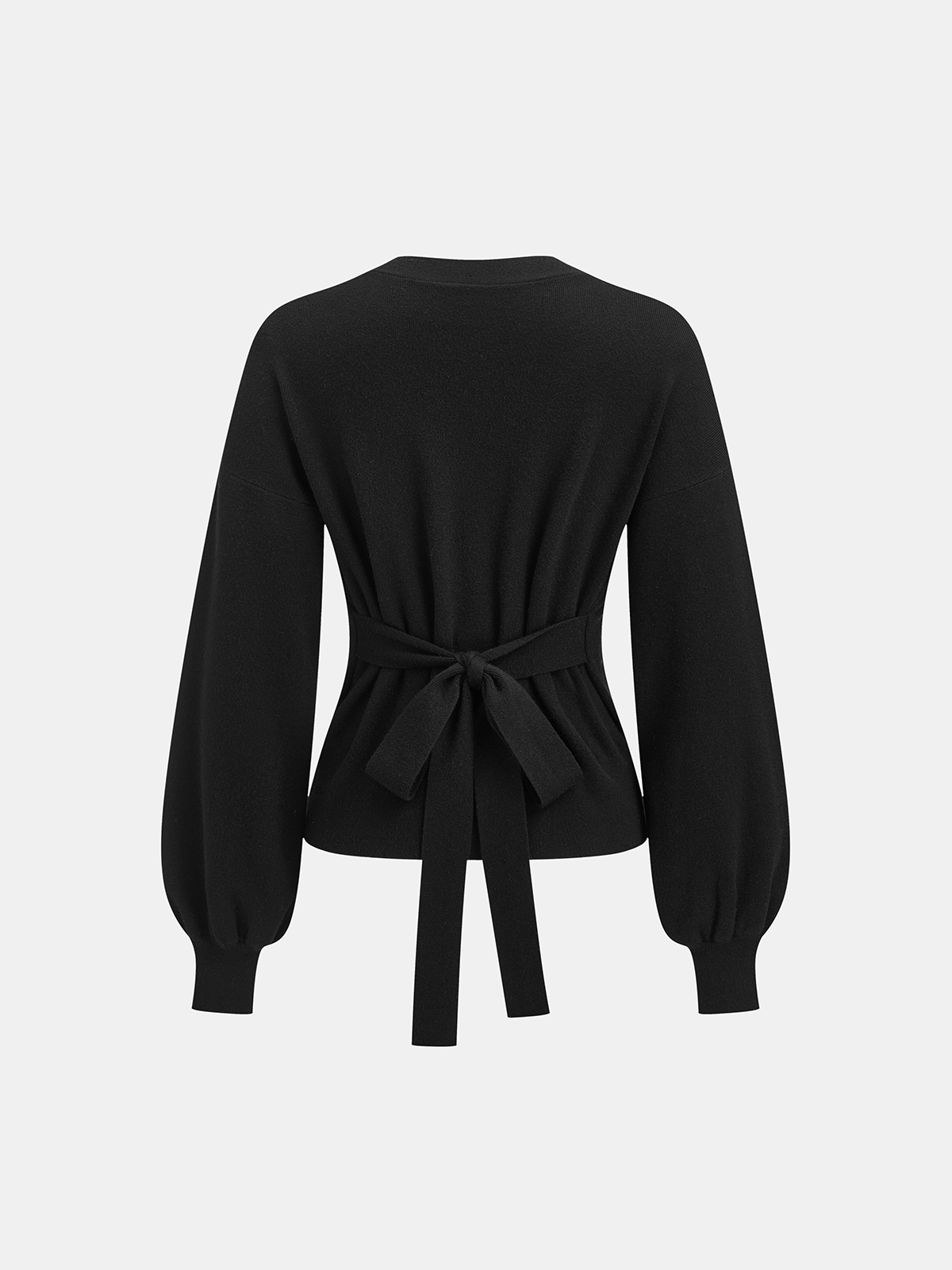 Cardigan mit Knopfverschluss und Bindebändern im Rücken