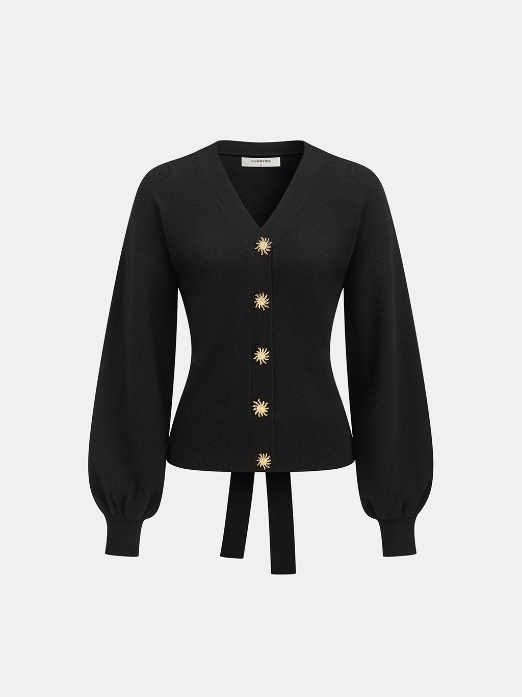Cardigan mit Knopfverschluss und Bindebändern im Rücken