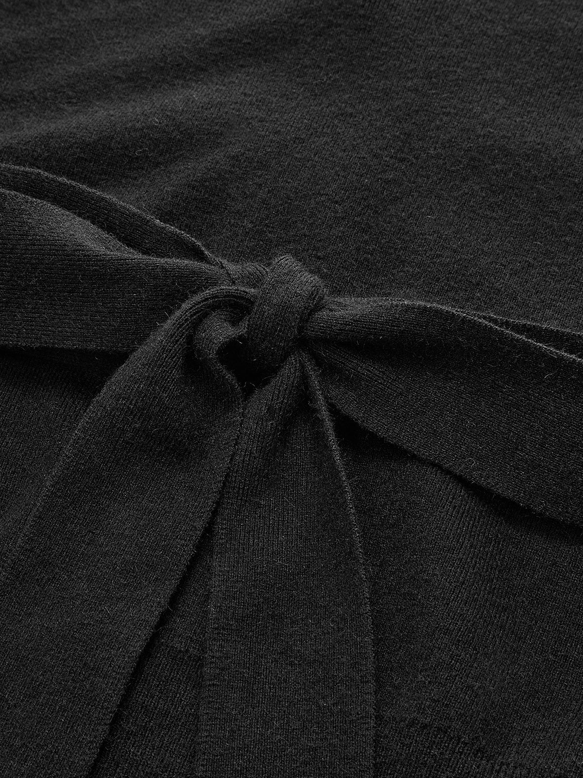 Metal Sun Button Tie-Back Cardigan