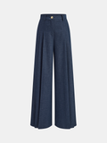 Plissierte Marlenehose mit mittlerer Bundhöhe