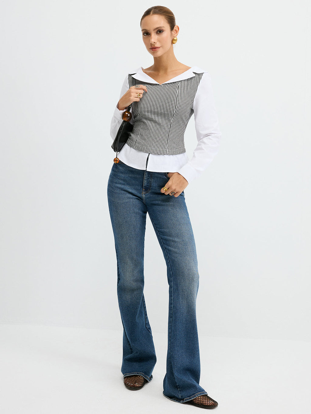 2-in-1 Hemd mit Vichy-Karos