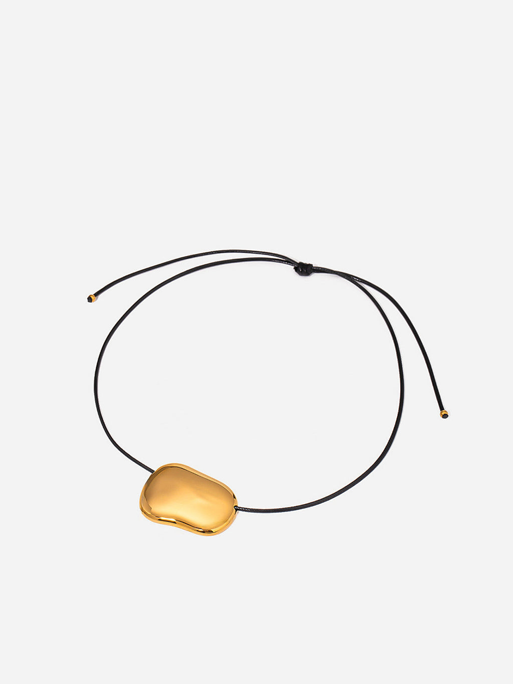Goldene unregelmäßige glatte Halskette