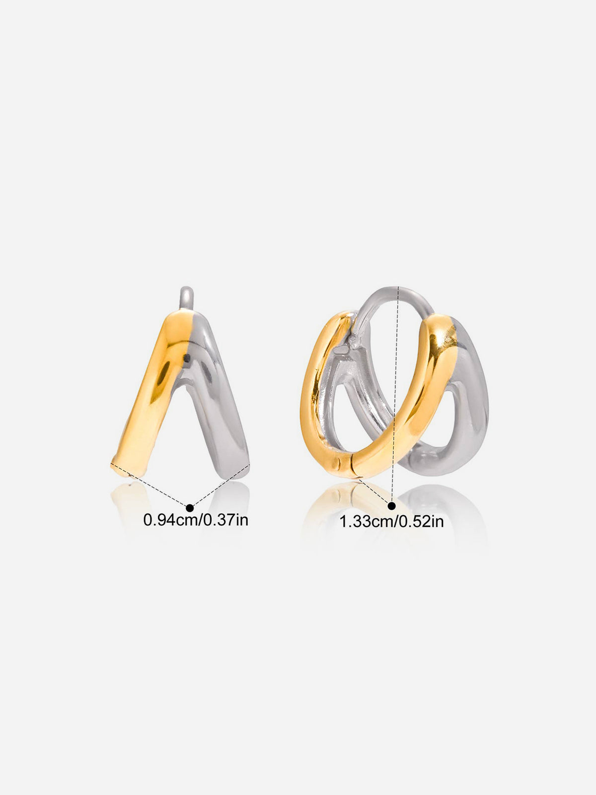 Irregular Shaped Hoop Earrings