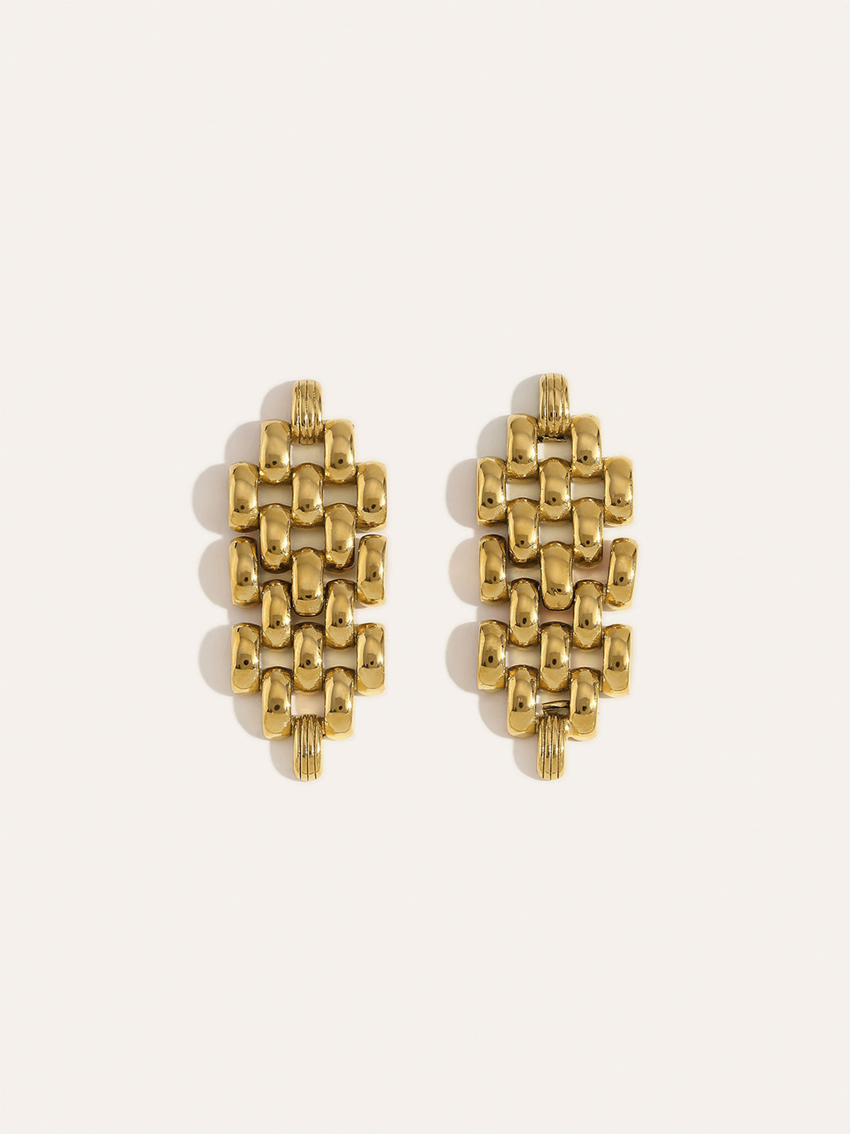 Golden Linked Drop Earrings