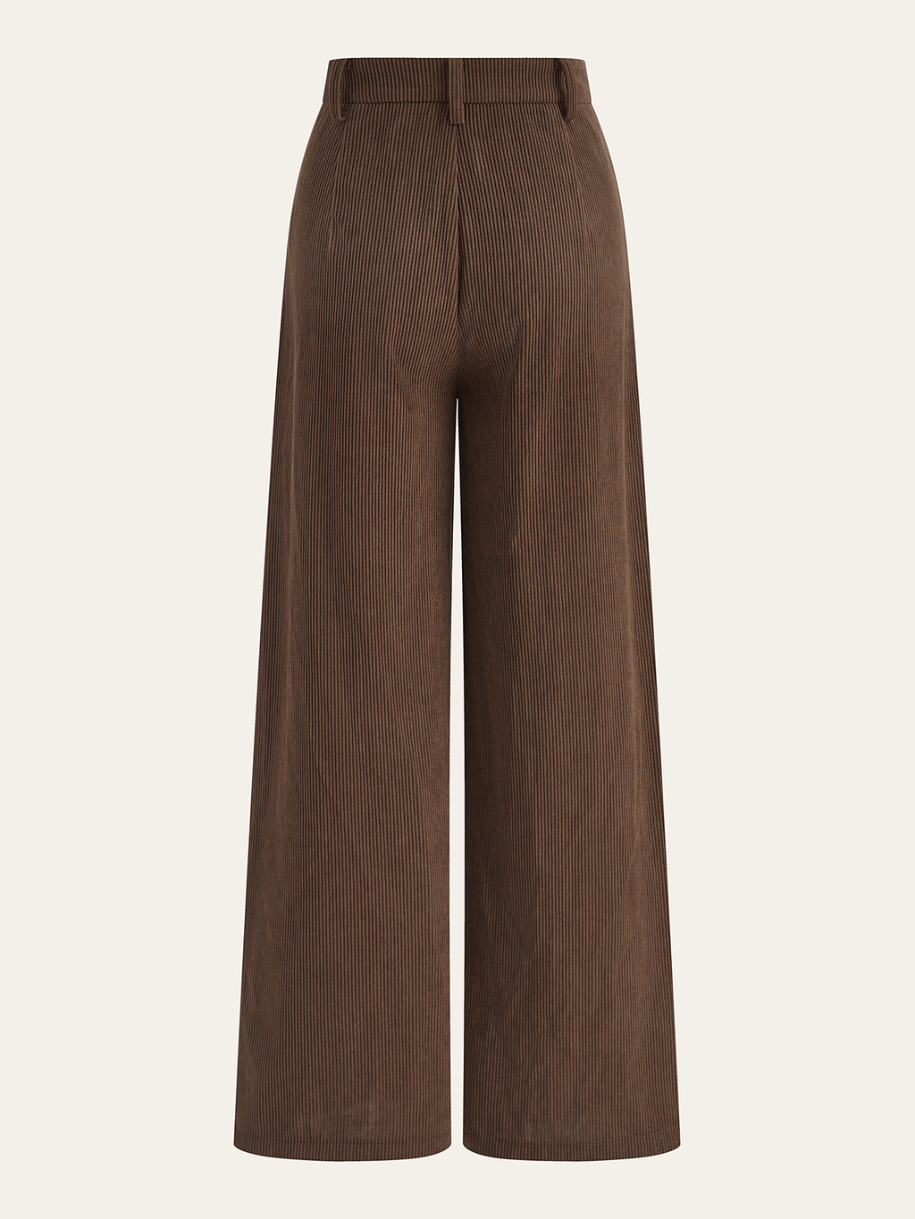 Pantalon plissé ample en velours côtelé