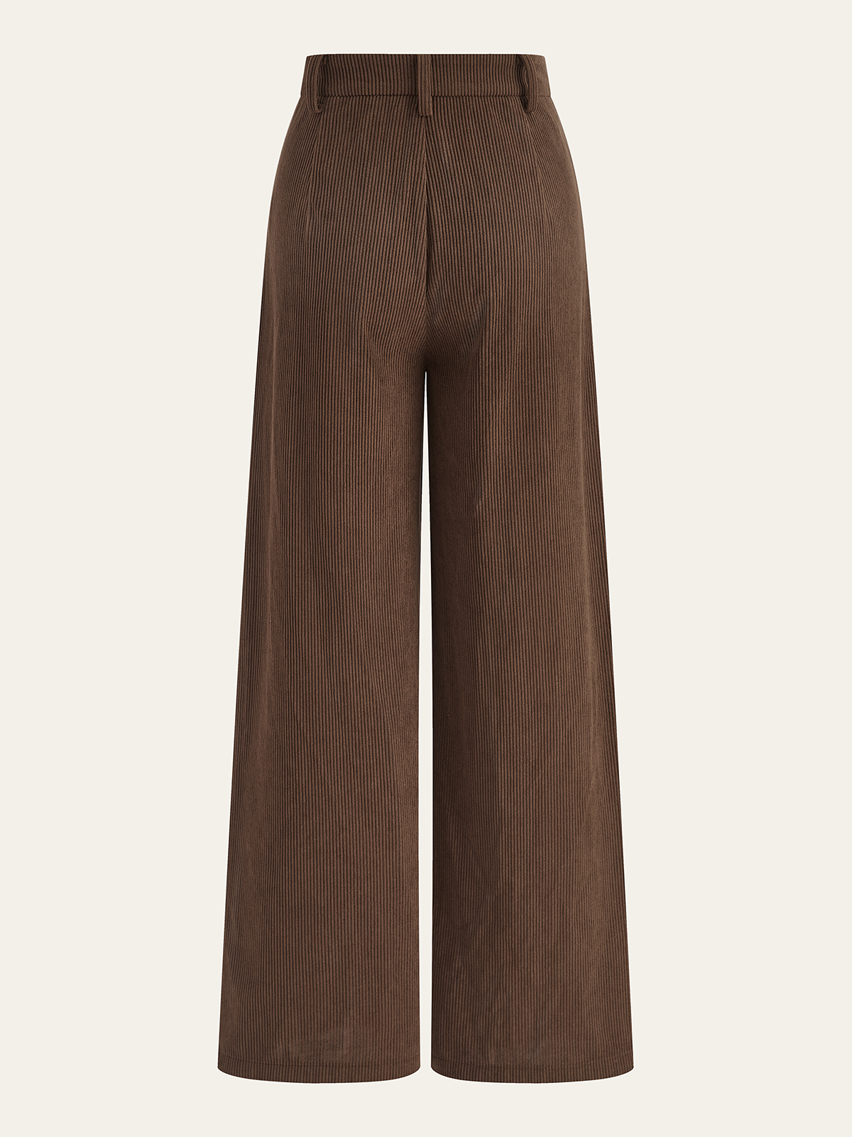 Pantalon plissé ample en velours côtelé