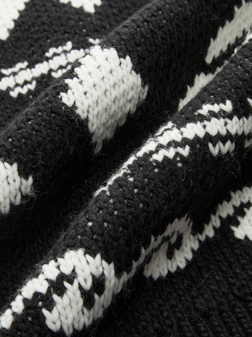 Fair Isle Zip-Up Knit Cardigan