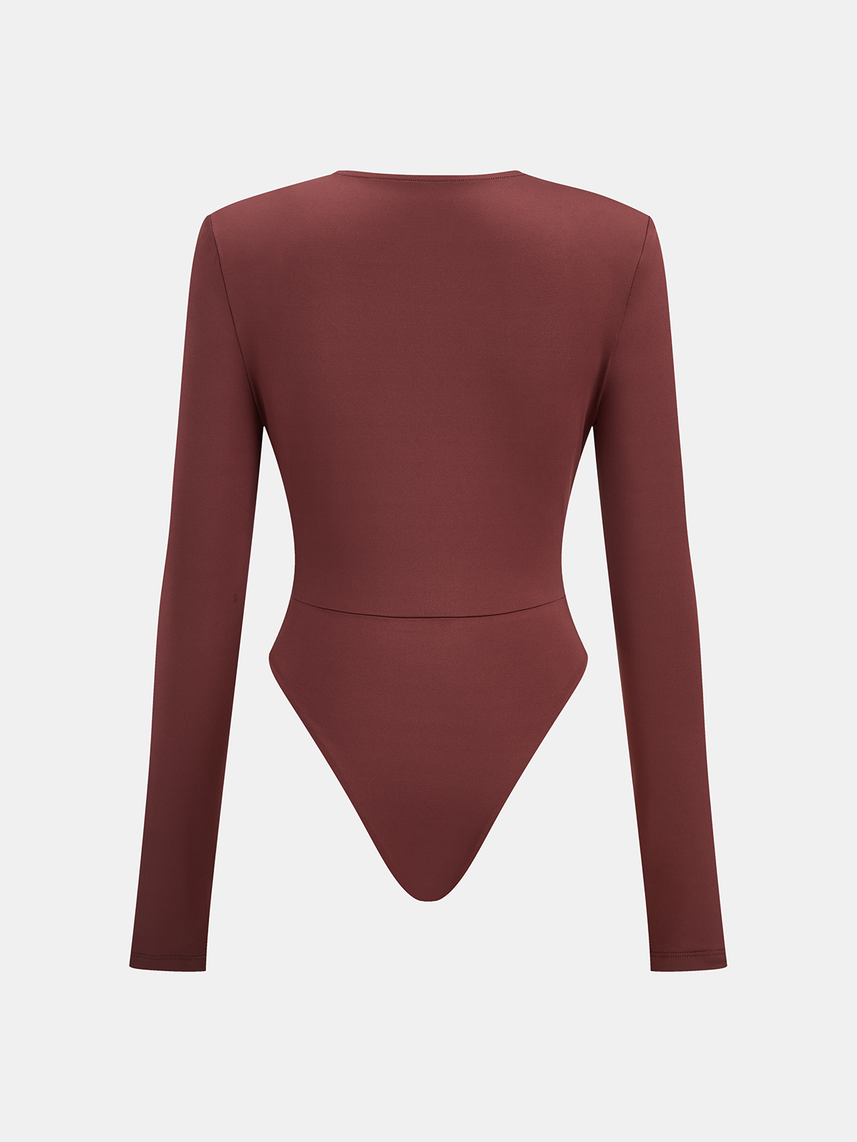 Boxy Shoulder Draped Plunging Neckline Bodysuit