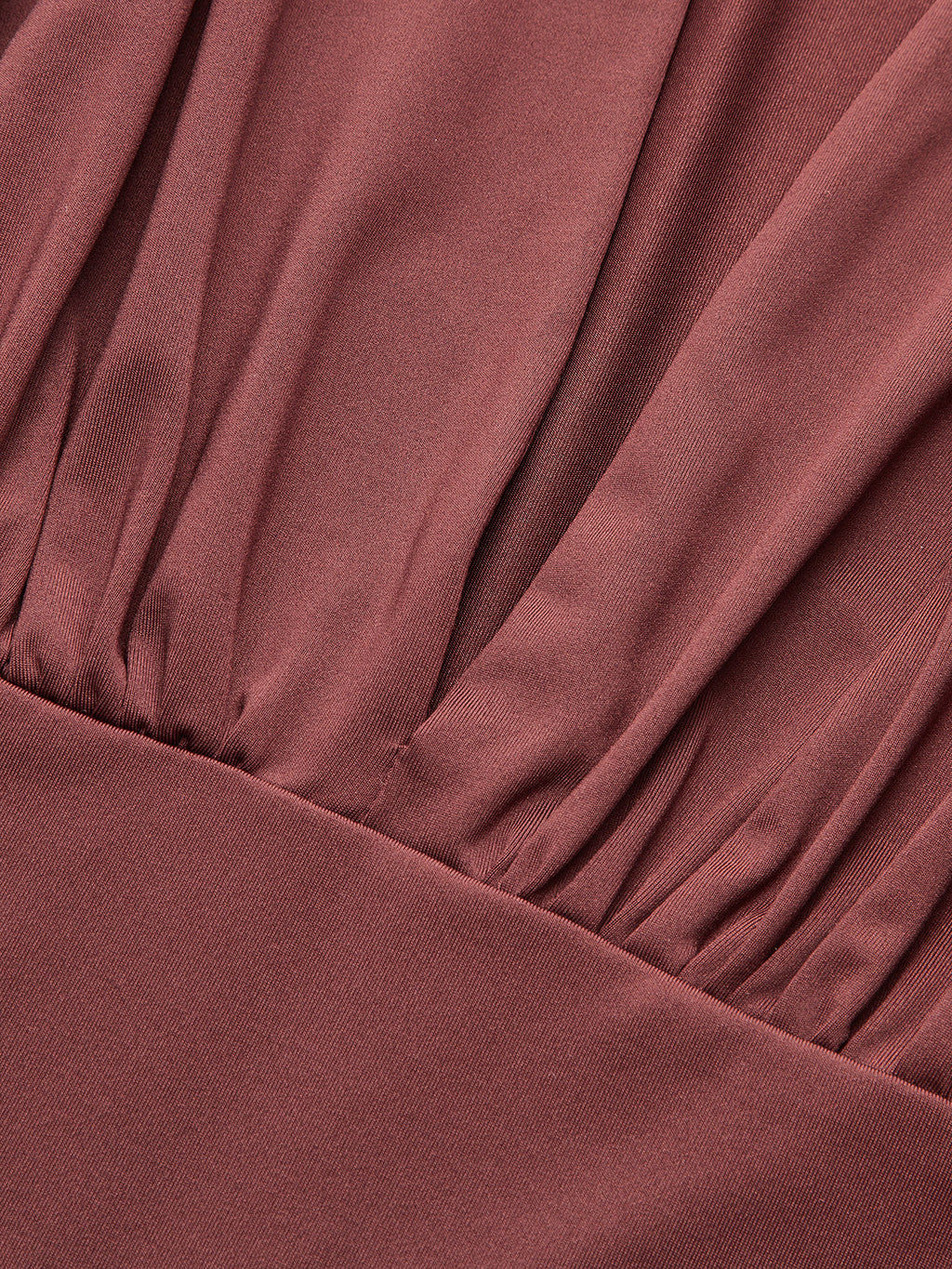 Bodysuit drapé à col plongeant et épaules carrées