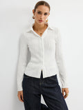 Strukturiertes Button-Down-Hemd
