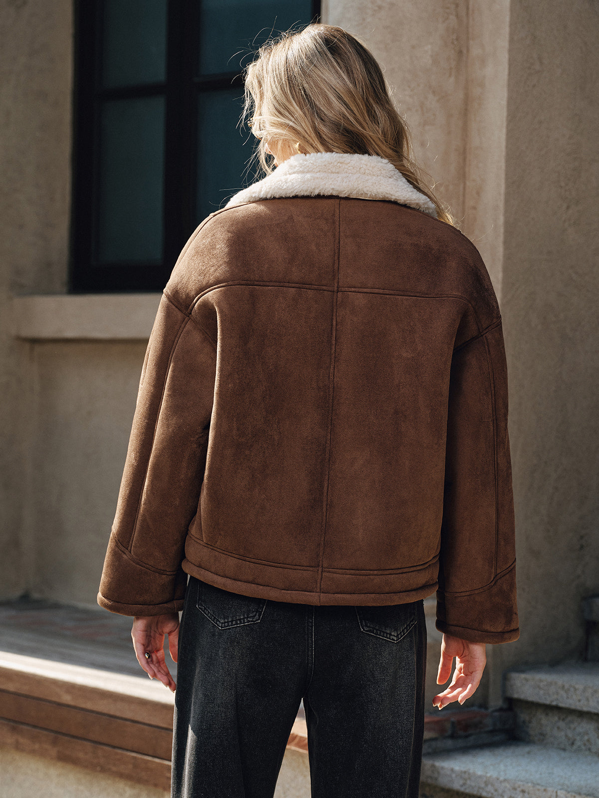 Fleece Lined Lapel Coat