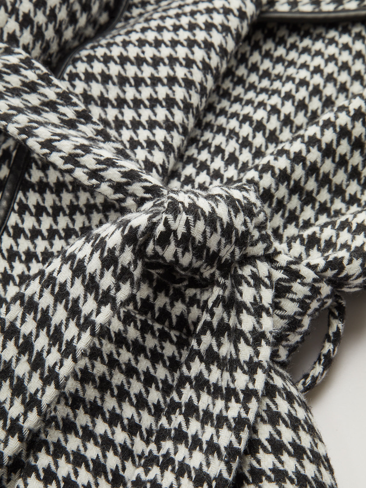 Houndstooth Tweed Belted Vest