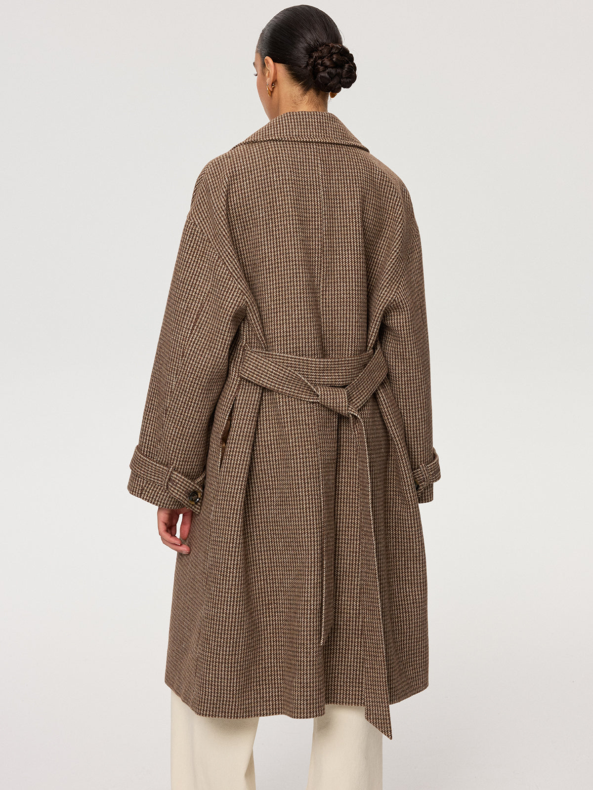 Subtle Checkered Double Breated Coat