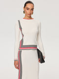 Striped Wool-Blend Knit Top