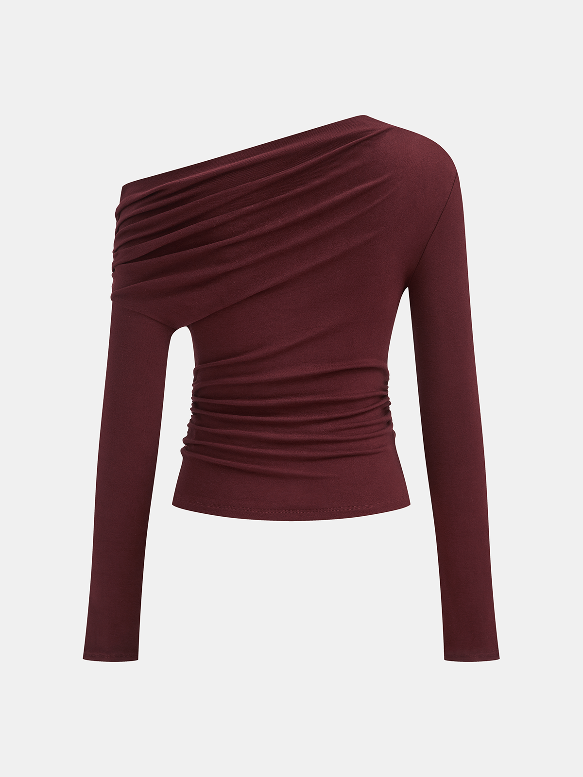 T-shirt asymétrique drapé à une épaule