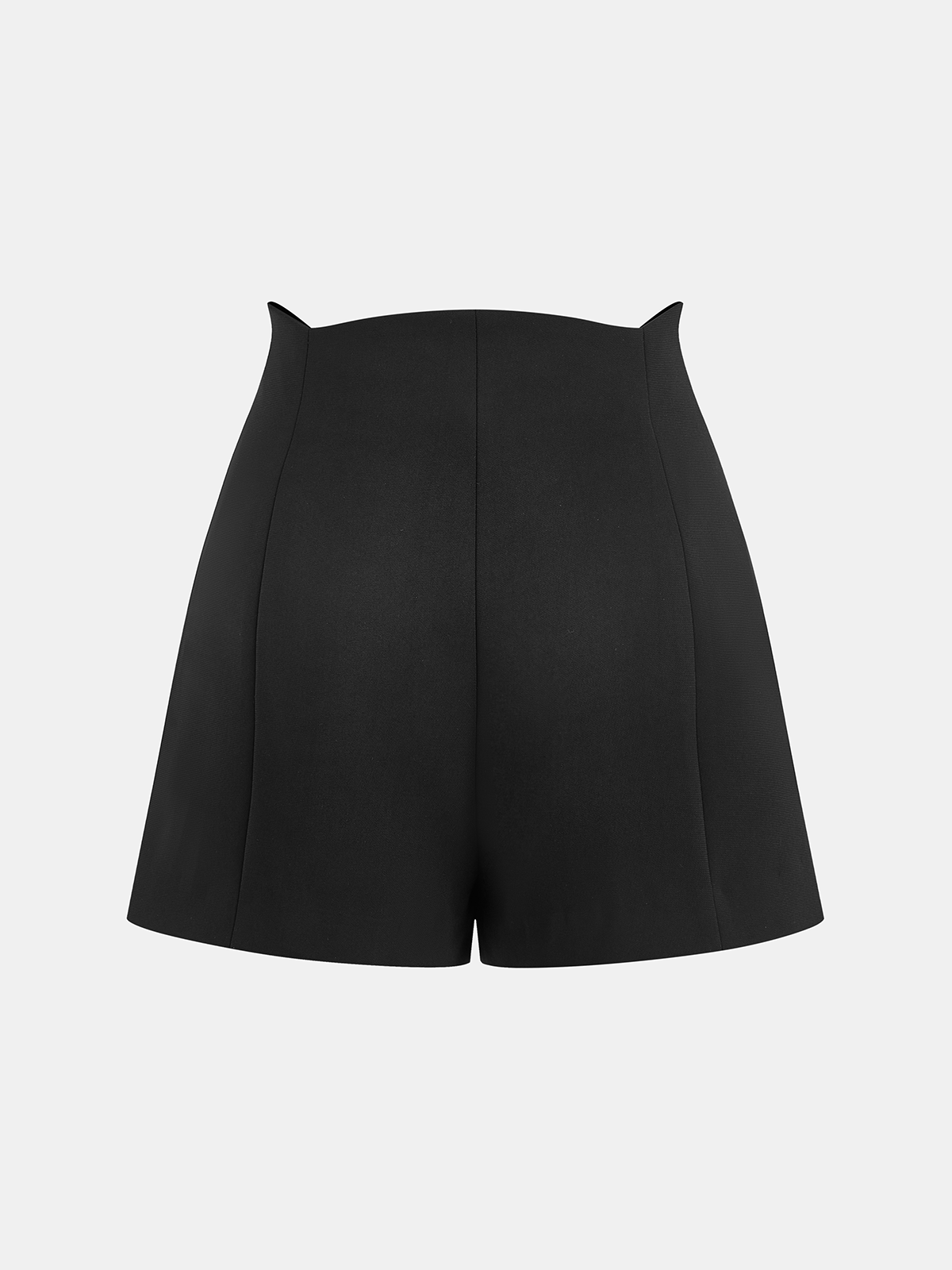 Metal Detail High-Waist Shorts
