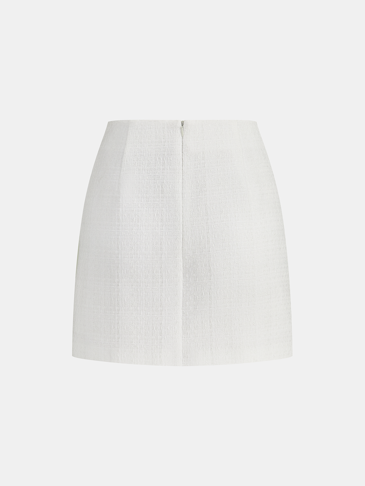 Ensemble haut bustier et mini-jupe en tweed 