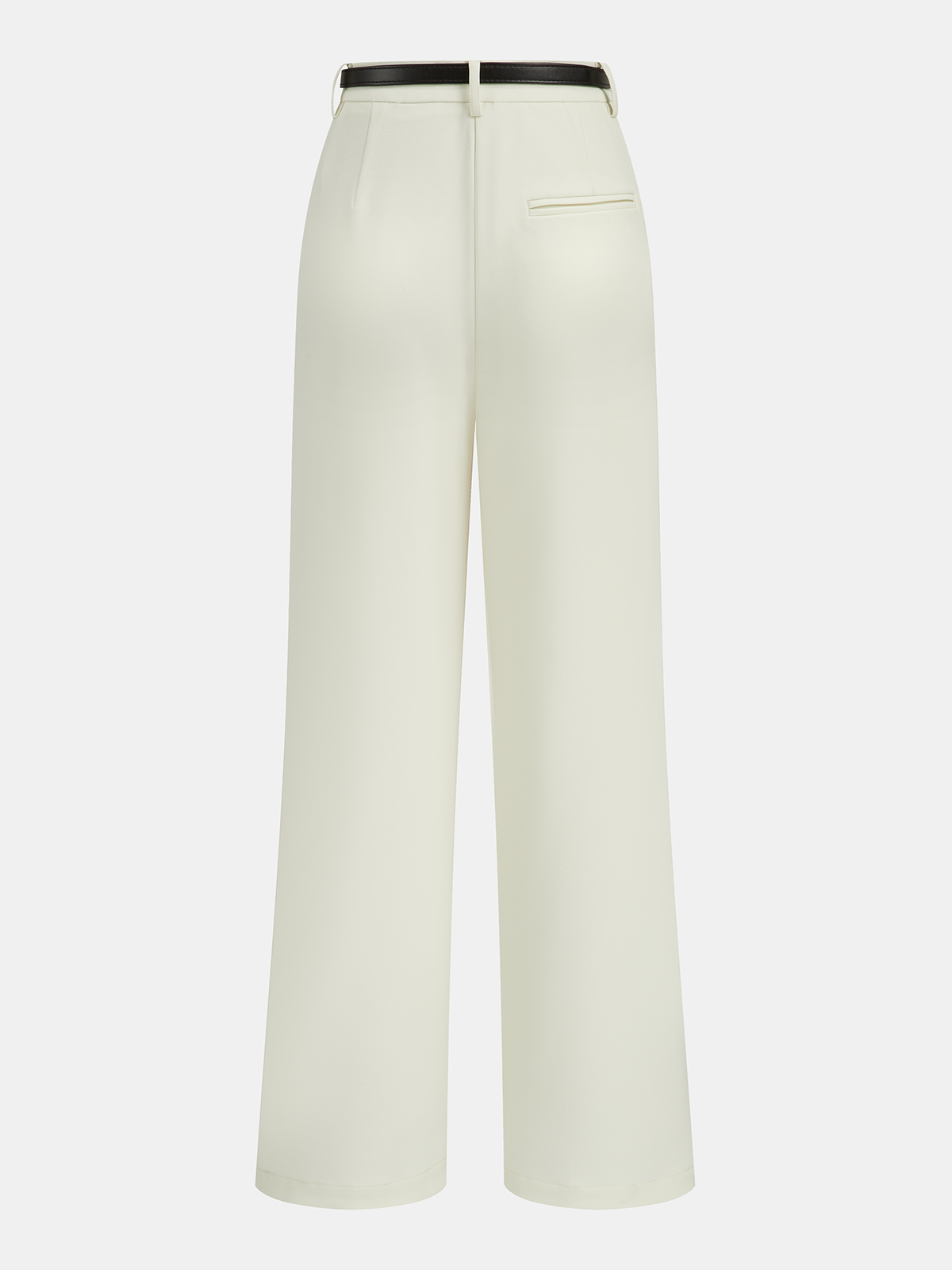 Gefaltete Hose mit geradem Bein und Gürtel