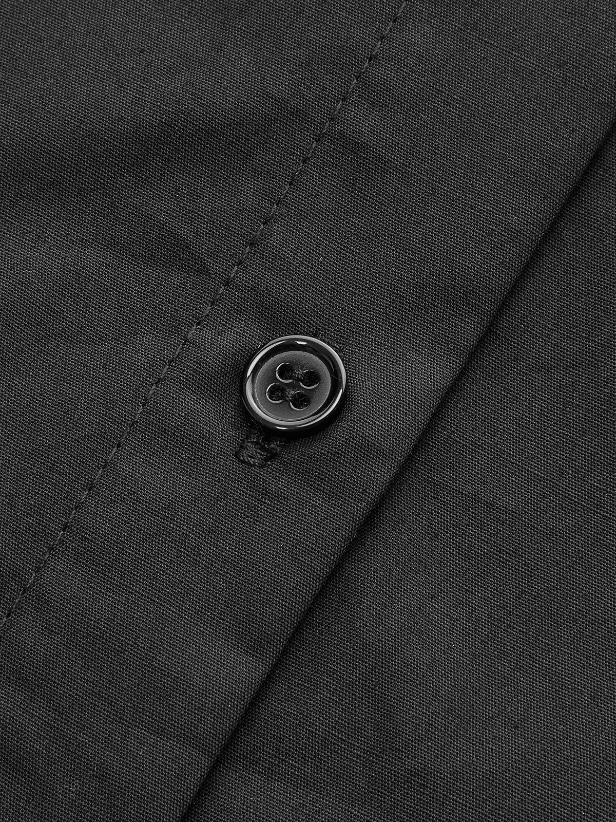 Pleated Button Front Shirt Dress