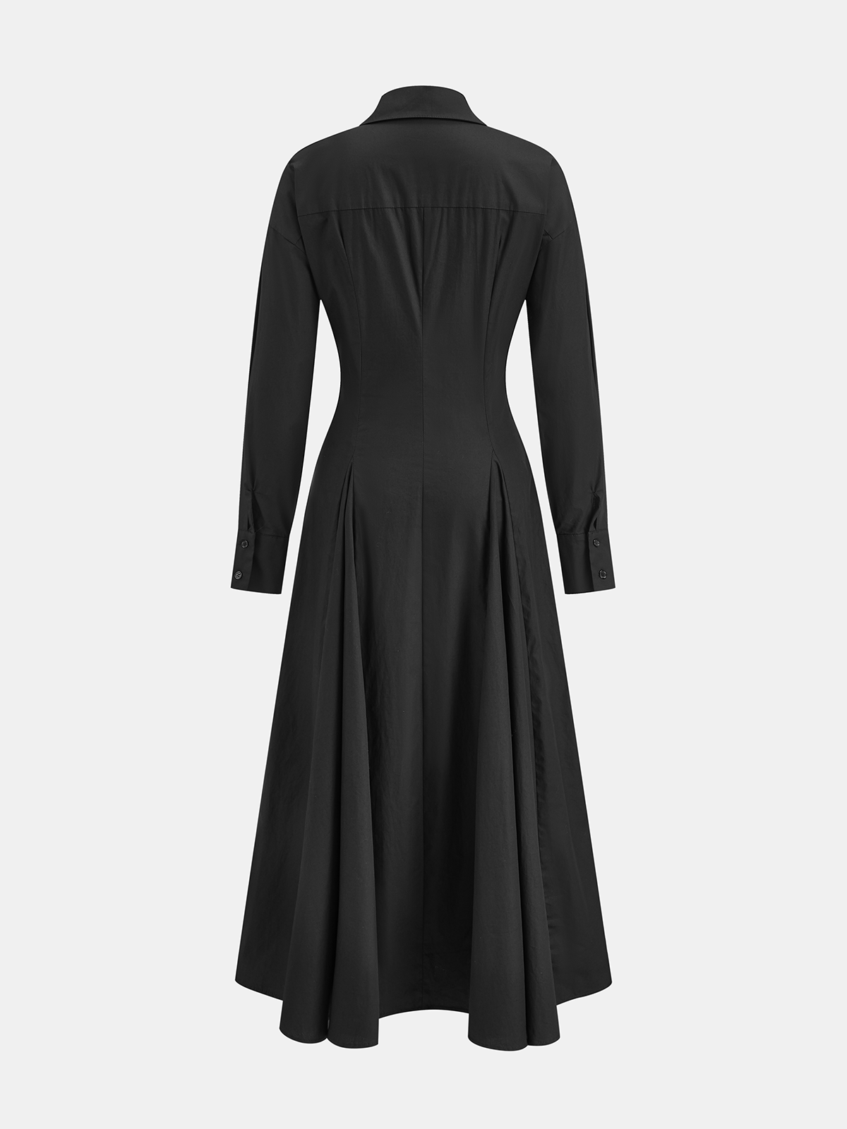 Robe-chemise plissée boutonnée sur le devant