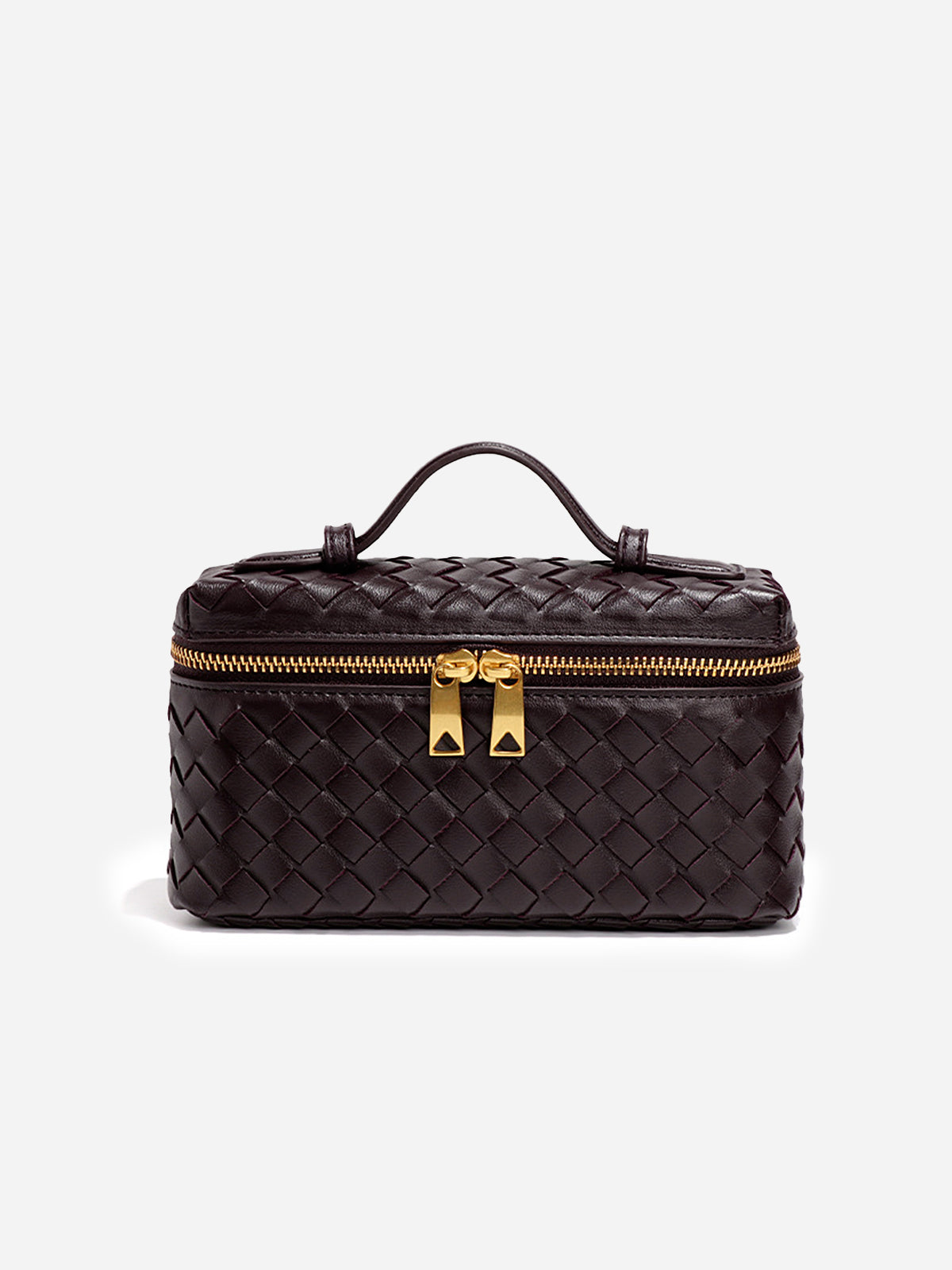 Sac Carré en Similicuir Tressé
