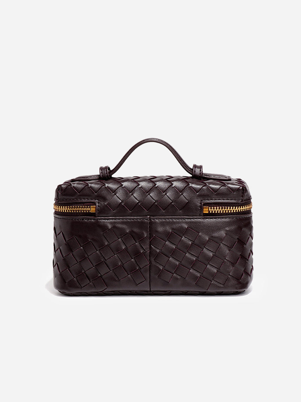 Sac Carré en Similicuir Tressé