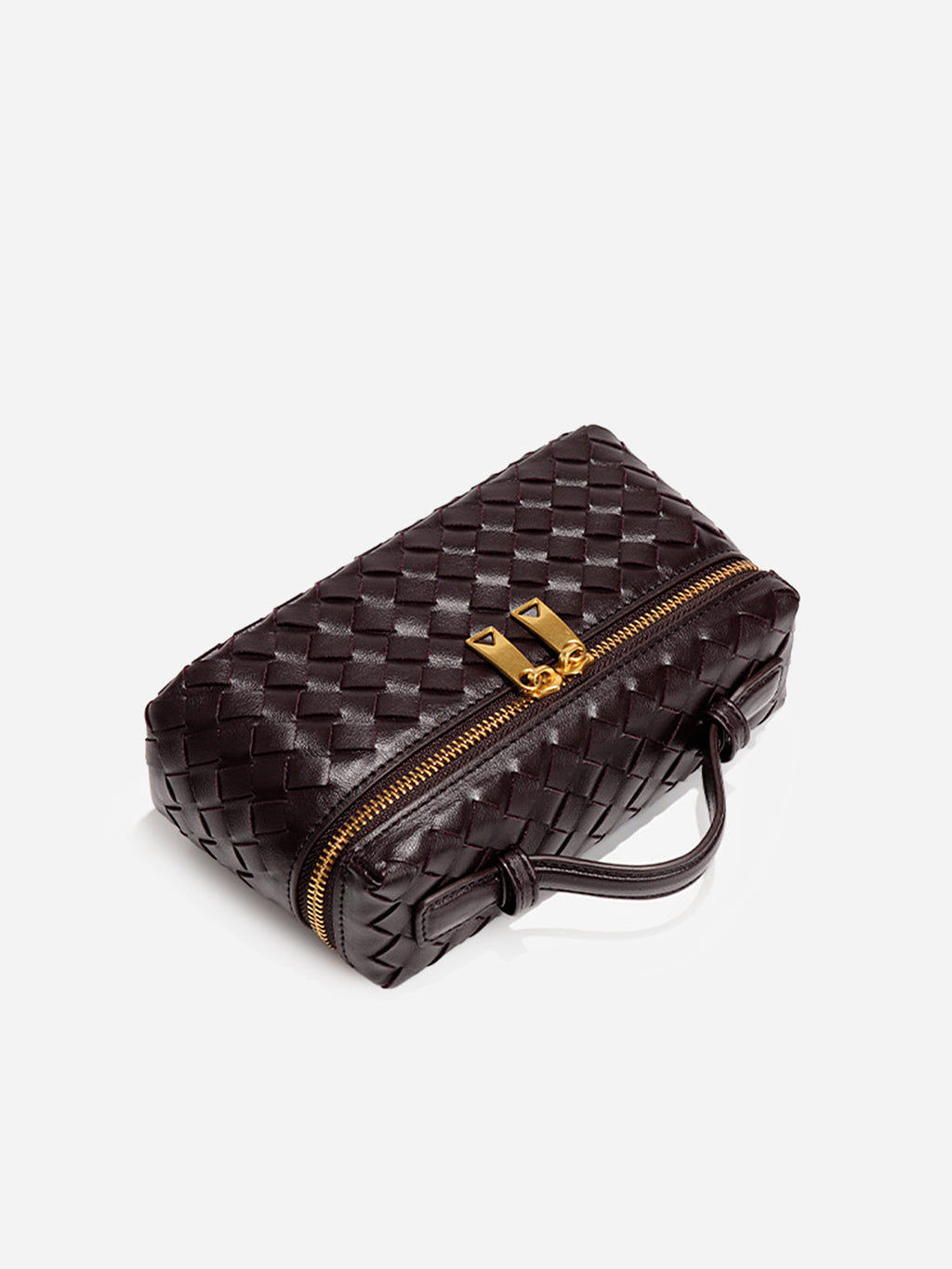 Sac Carré en Similicuir Tressé