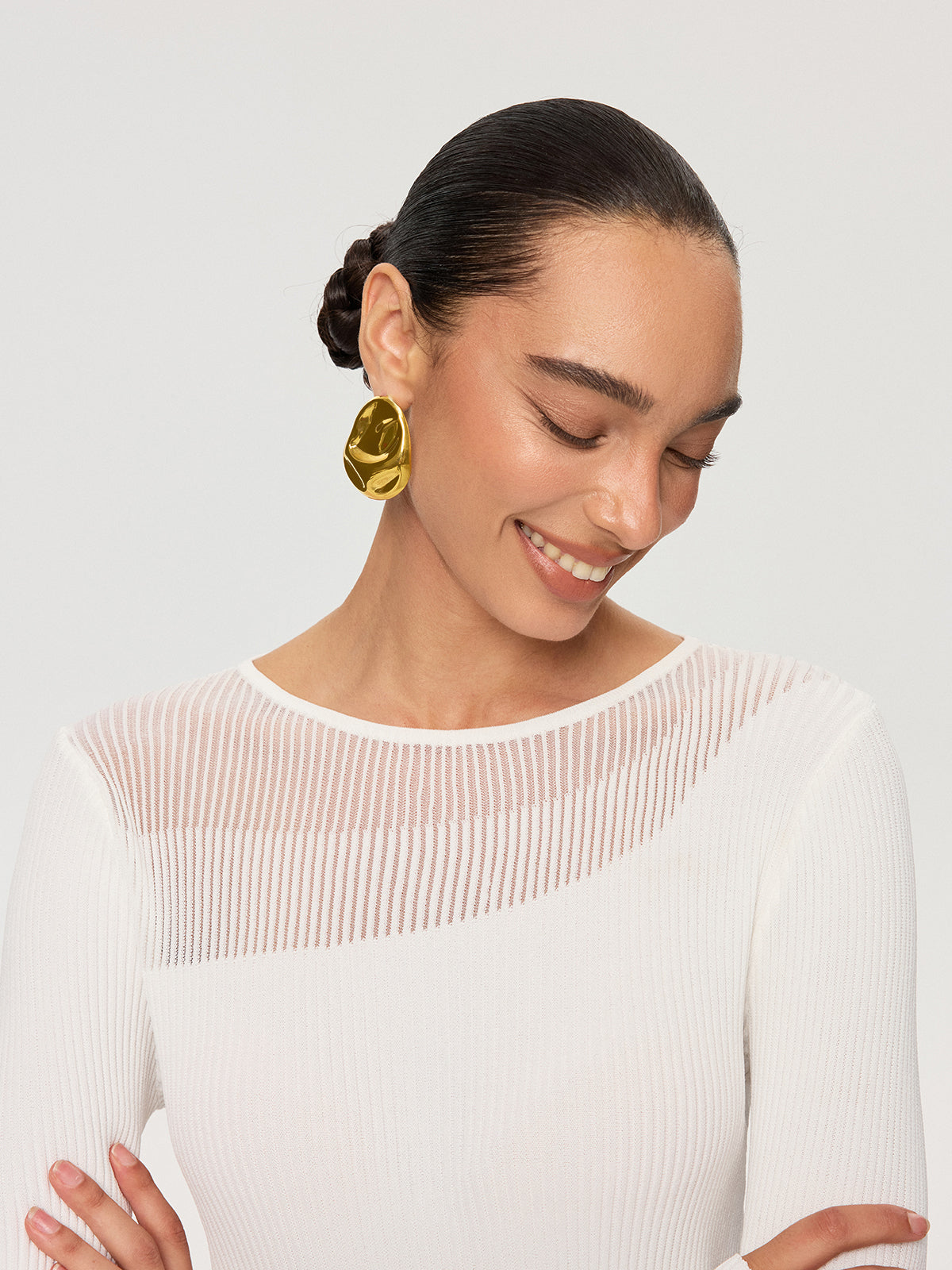Oversized Irregular Shaped Drop Earrings
