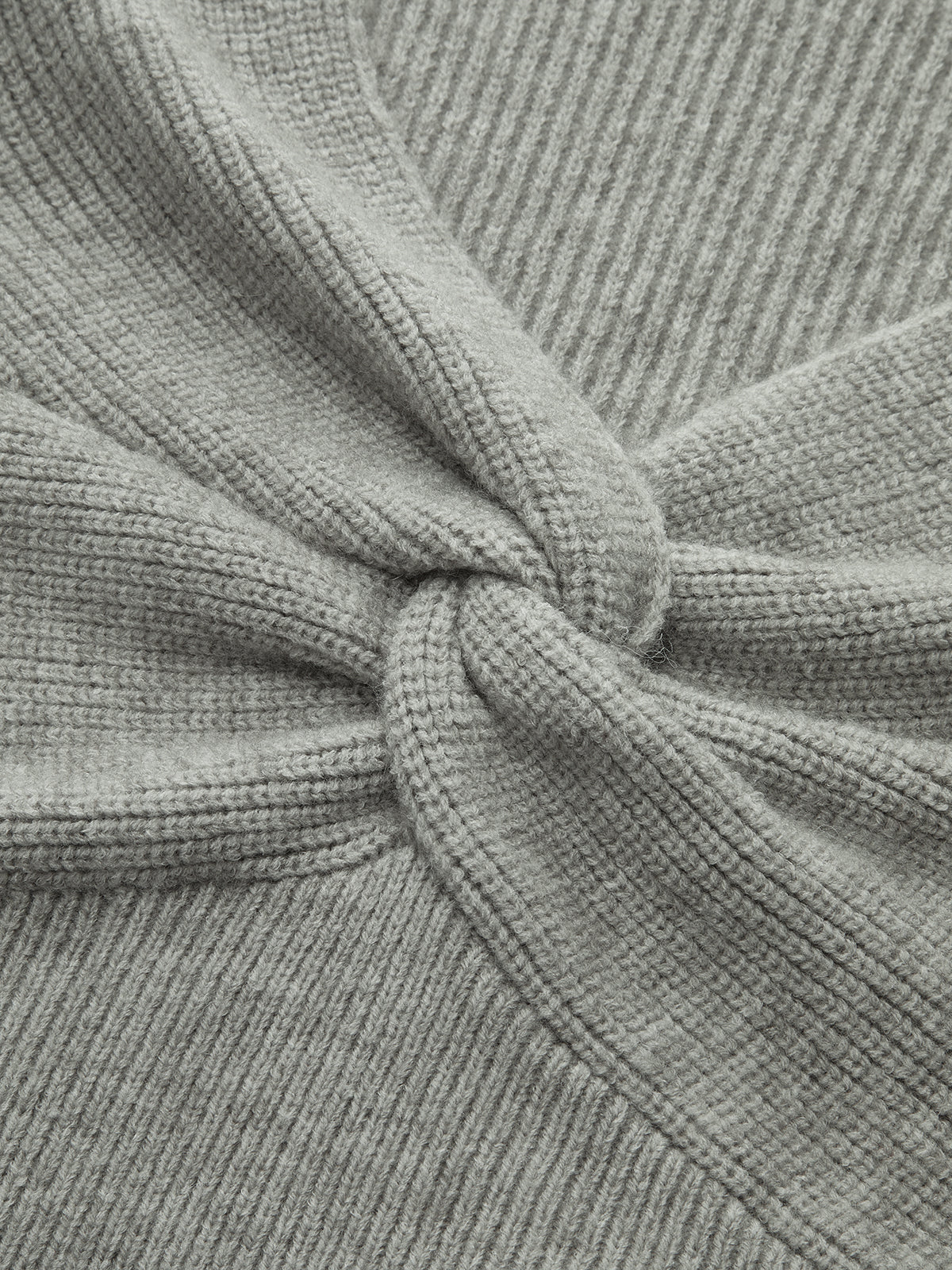 Twist Front Long Sleeve Cropped Knit Top