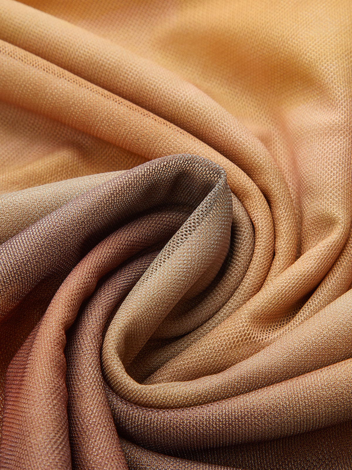 Robe midi en maille imprimée tie-dye coucher de soleil