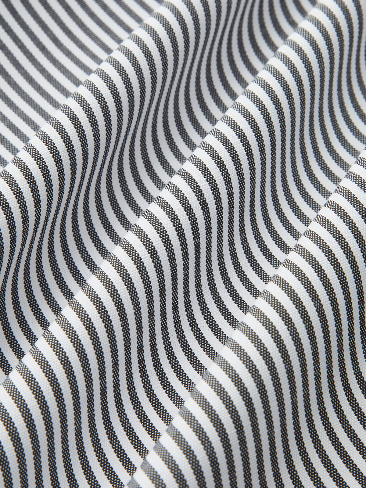 Contrast Trim Striped Belted Shirt Dress