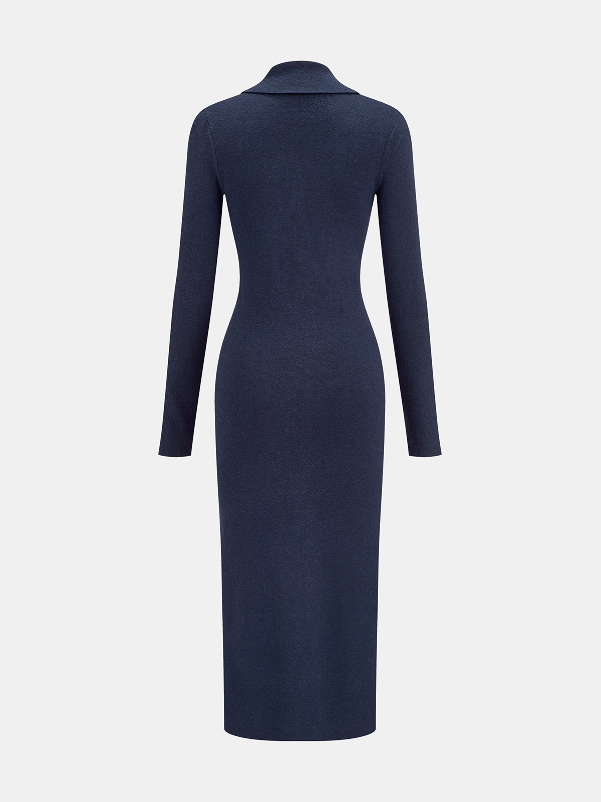 Collared Button Front Longline Knit Cardigan