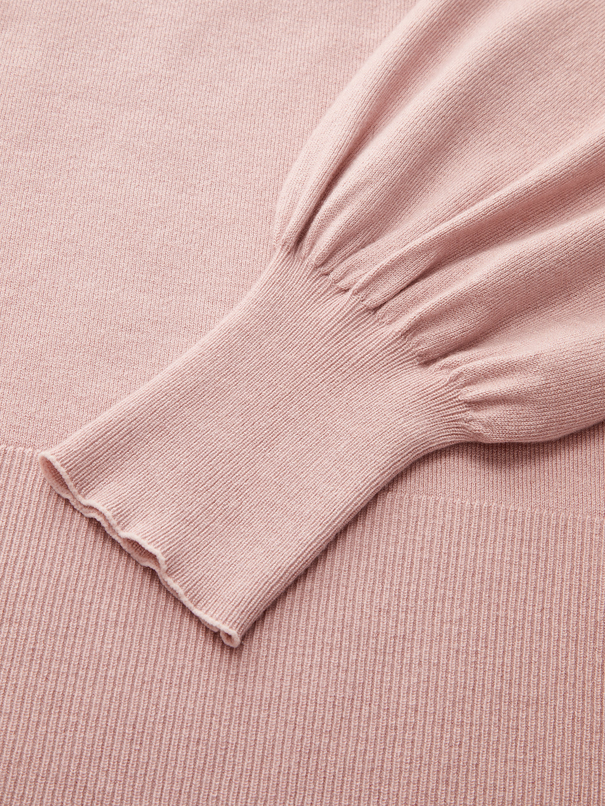 Bow Tie Neck Wool Blend Sweater