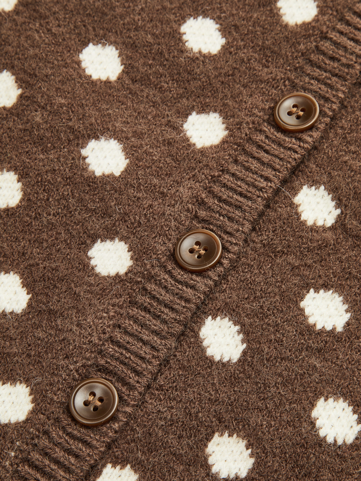 Gilet boutonné à pois 