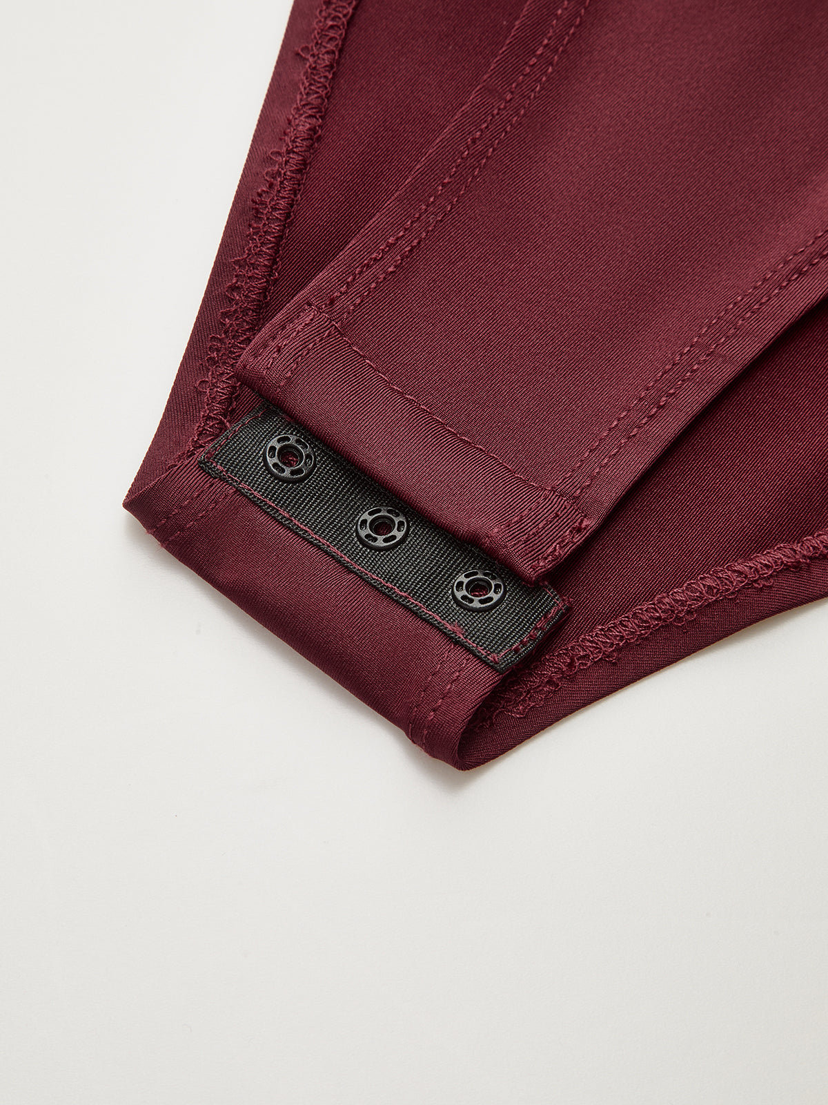 Collared Draped Satin Long Sleeve Bodysuit