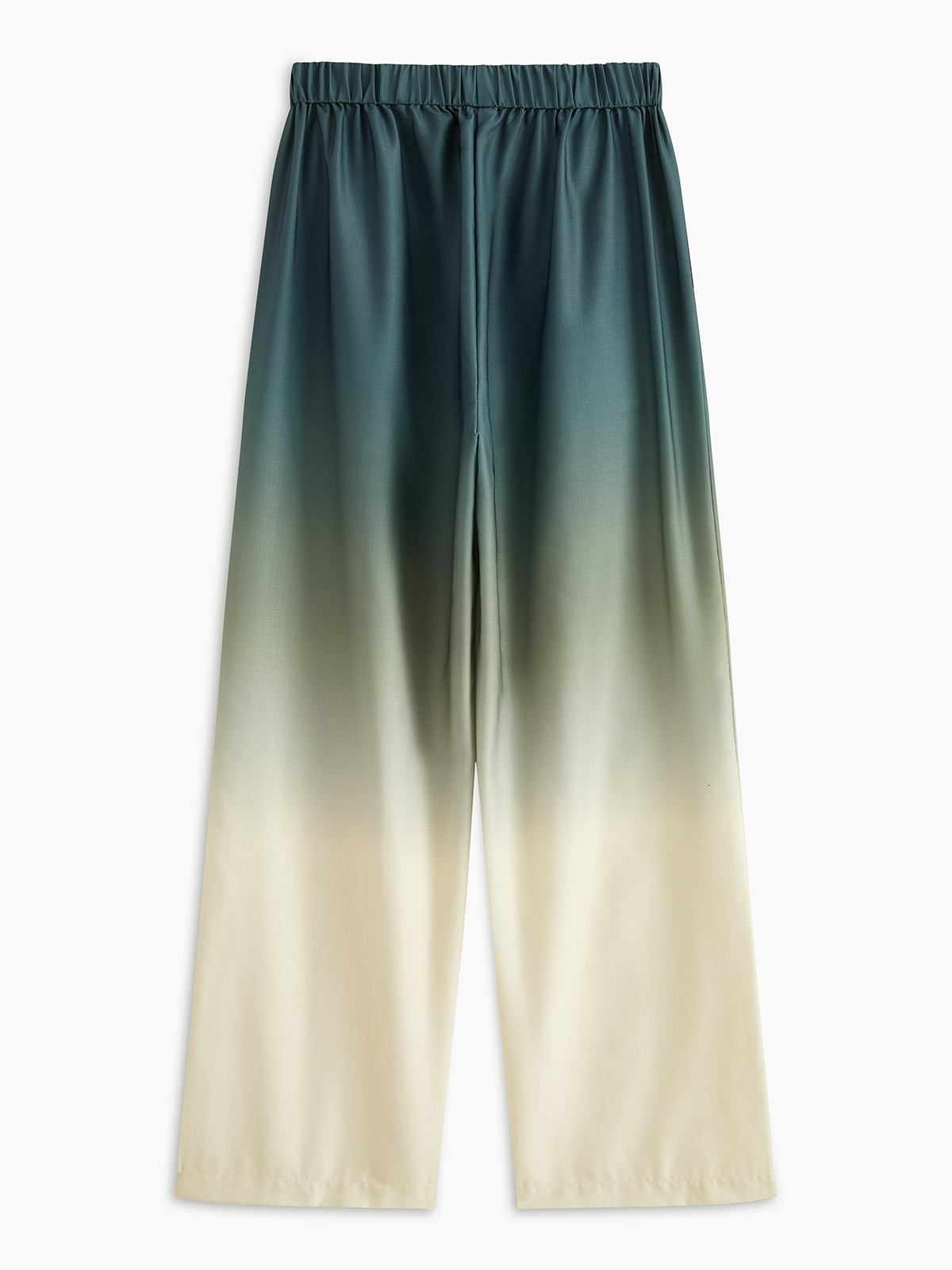 Ombre V-Neck Blouse and Casual Pants Set