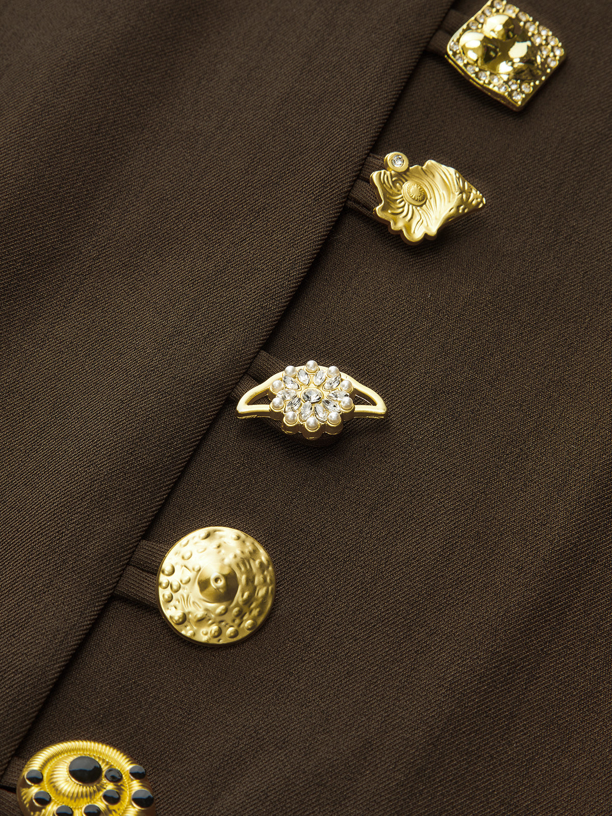 Metal Side Button Long Sleeve Midi Dress