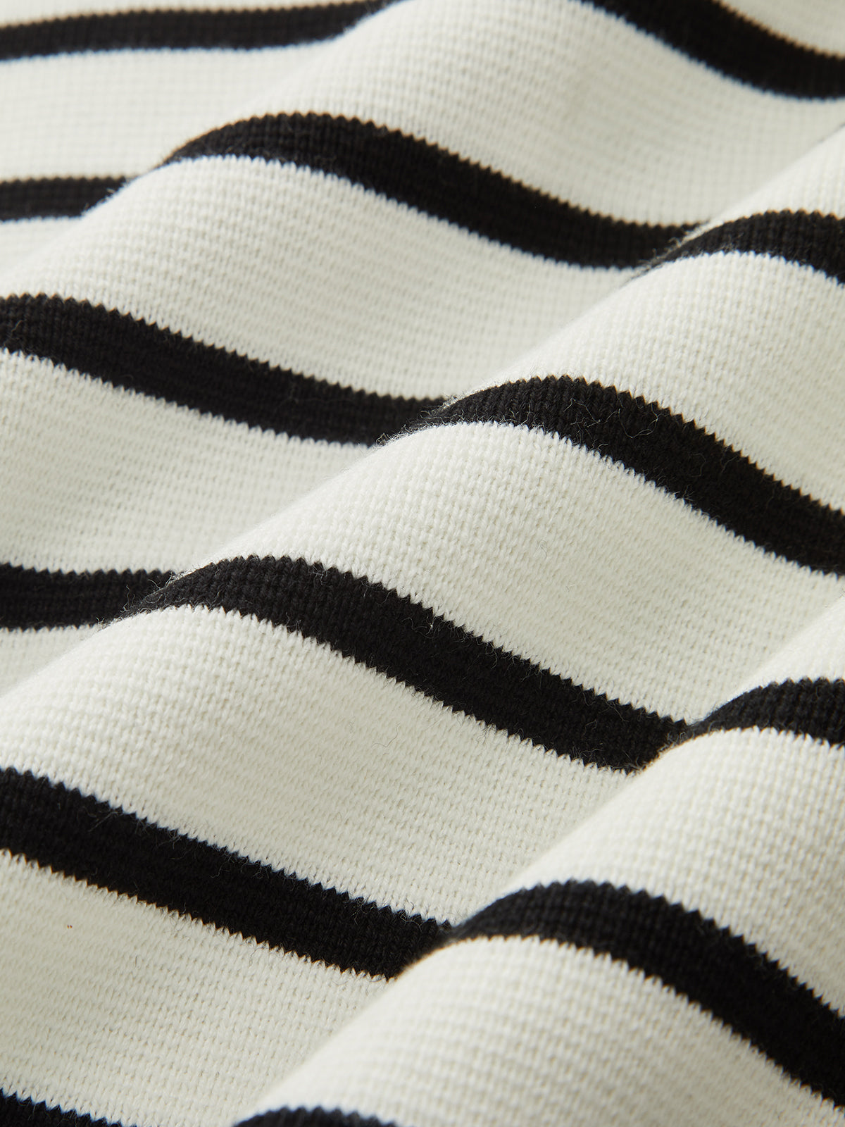 Denim Panel Striped Knit Shirt