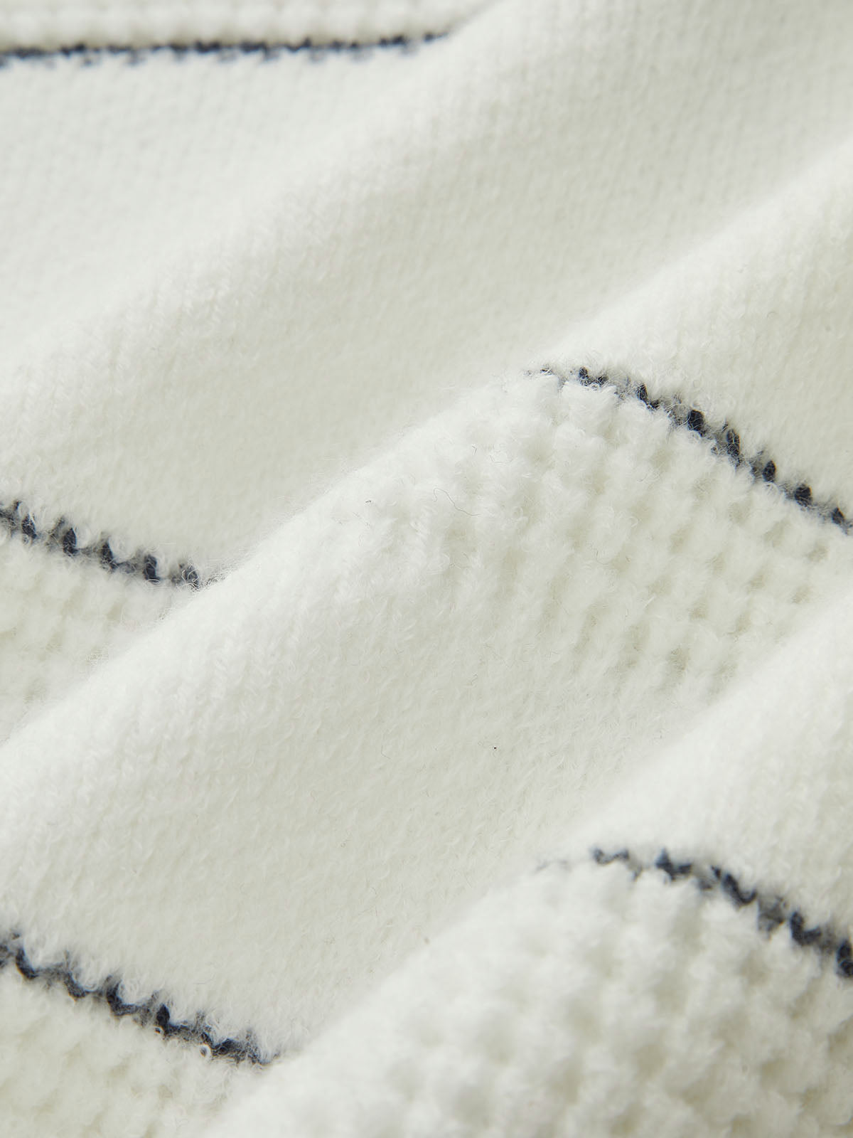 Denim Collar Striped Sweater