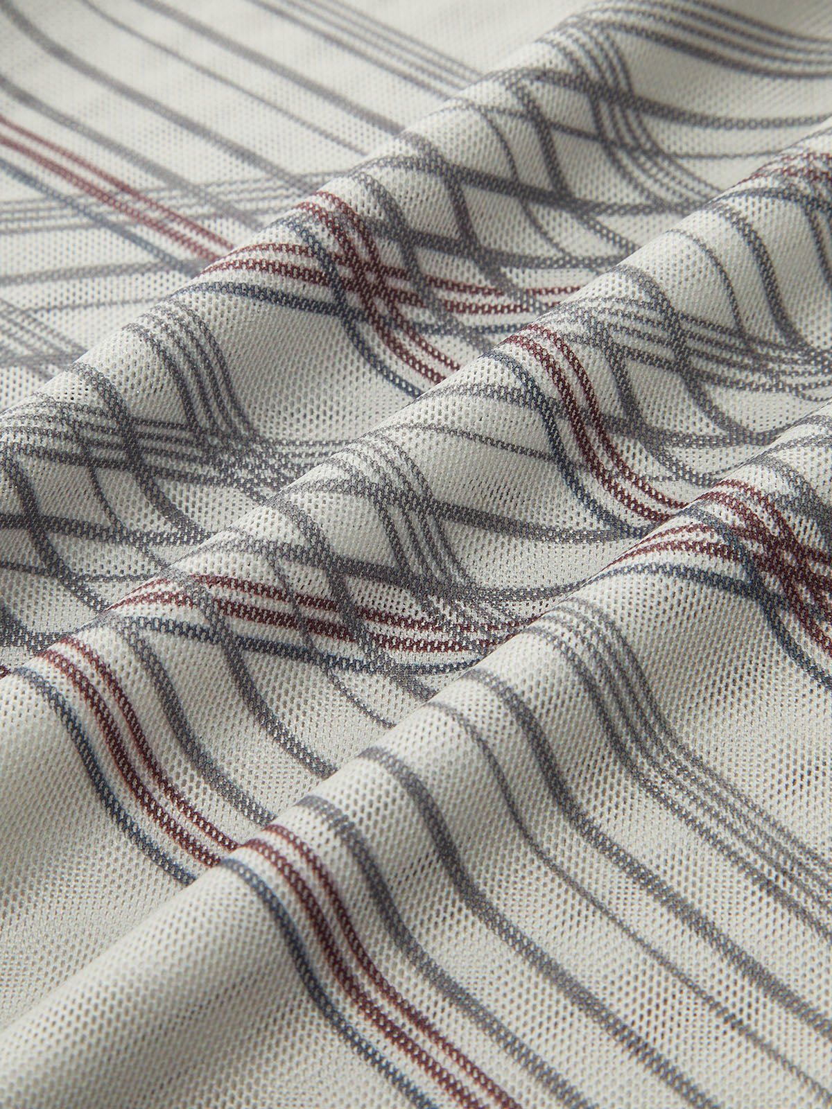 Striped Semi-Sheer Long Sleeve Blouse