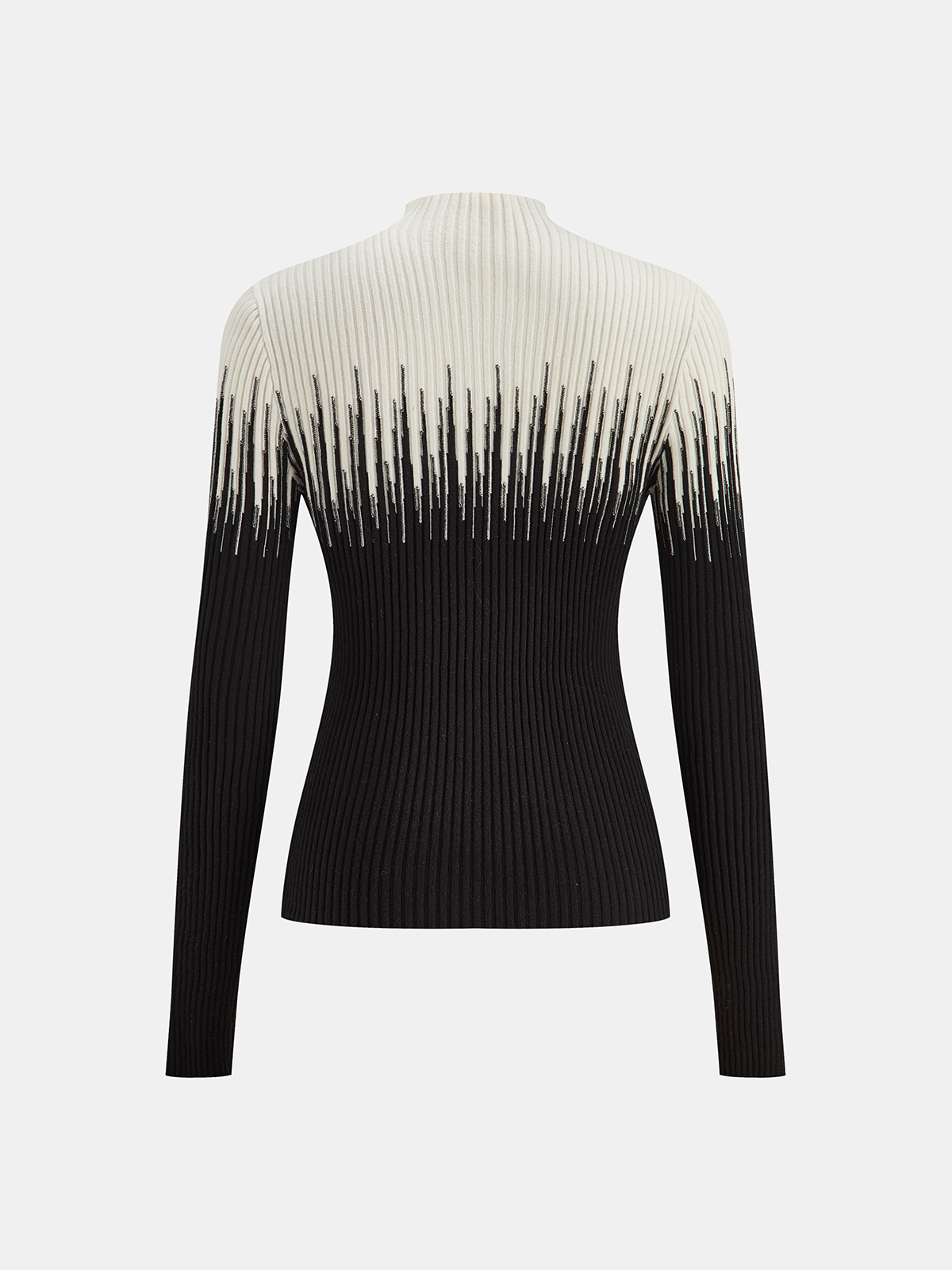 Pull à col montant à motif géométrique 