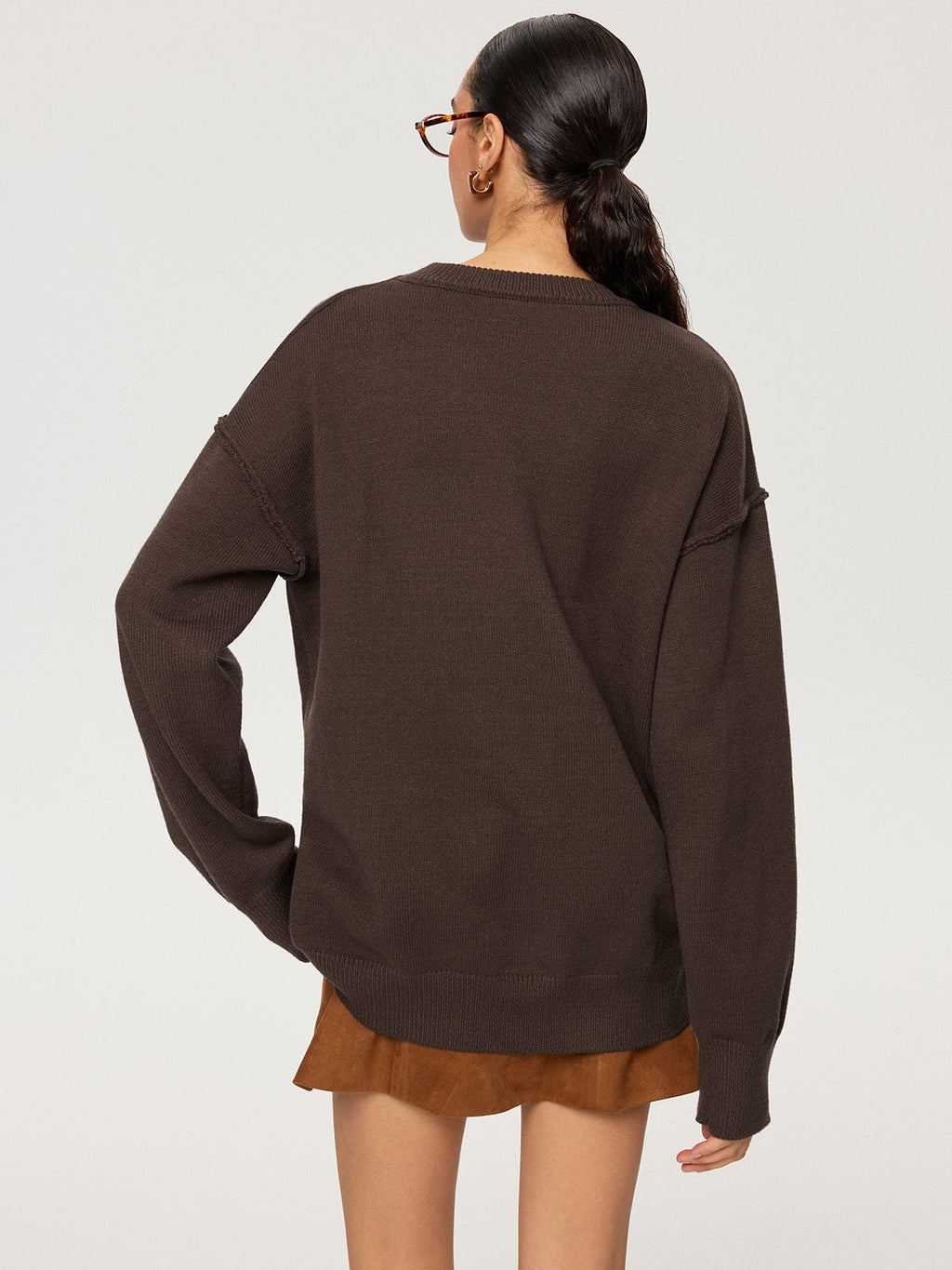 Crew Neck Oversized Knit Sweater