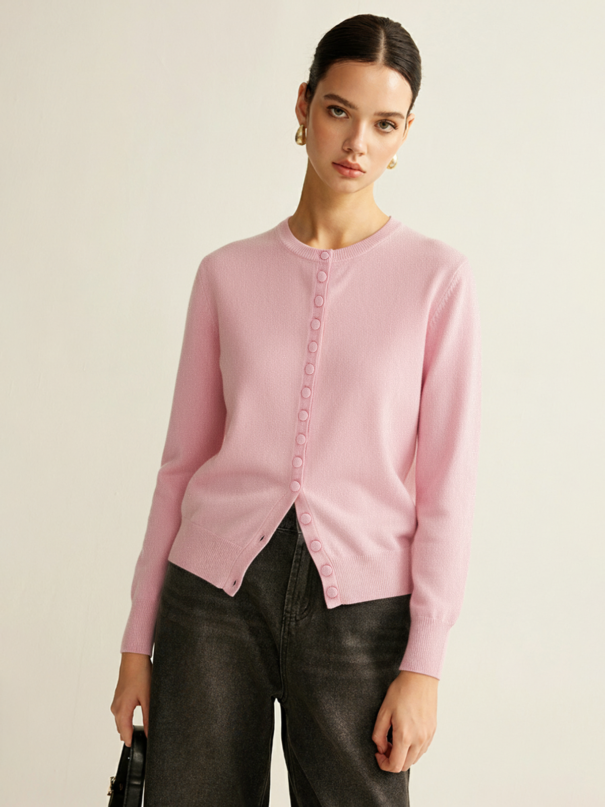 Button Front Knit Cardigan