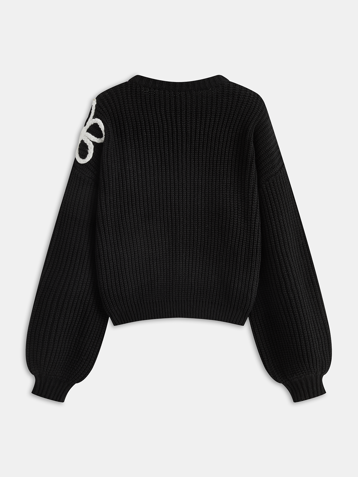 Pullover mit Blumenapplikation 