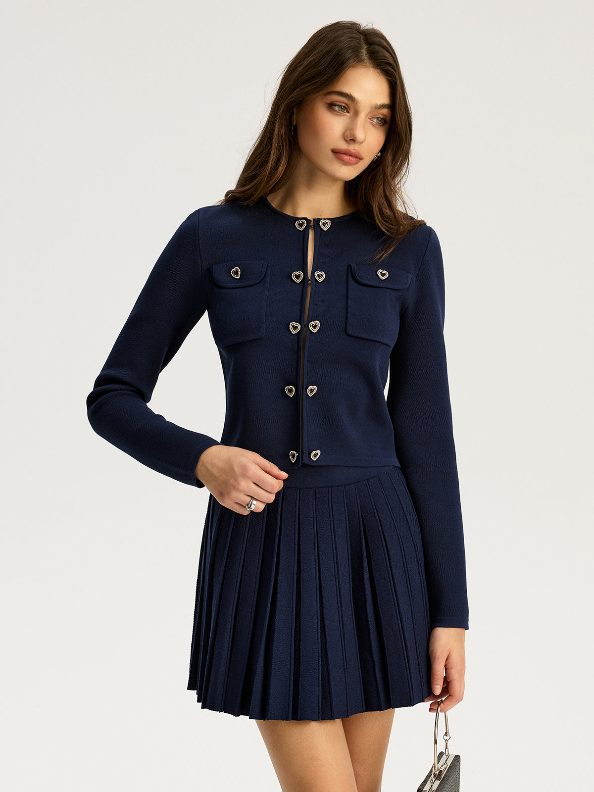 Heart Pair Button Cardigan