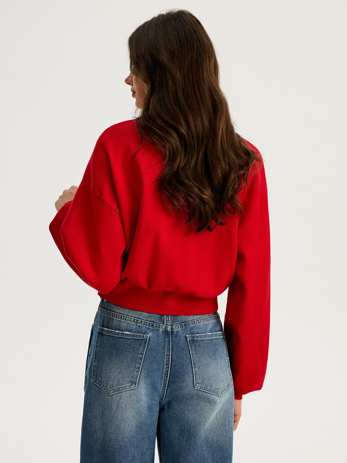 Heart Shape Button Sweater