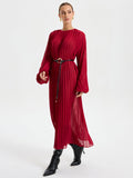 Plissiertes langes Kleid